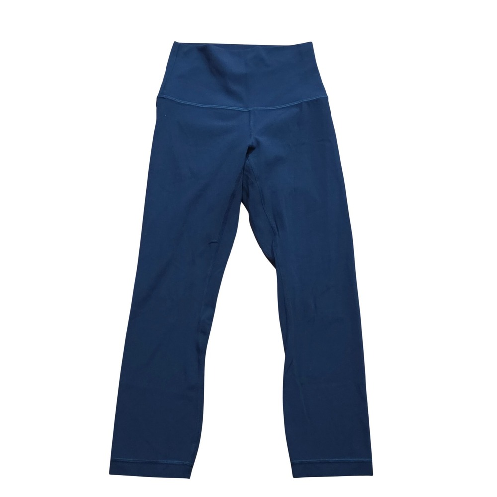 Lululemon Align High-Rise Crop 21 Navy Blue Nulu Butter Yoga Pants 2 Athletic